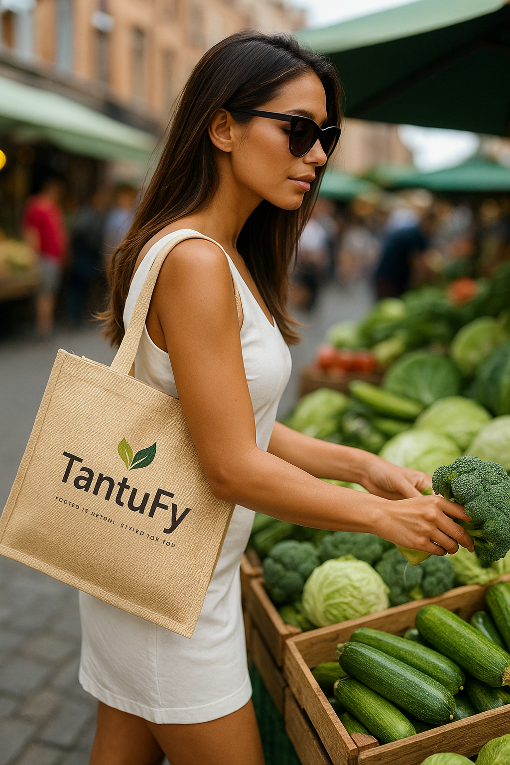 TantuFy Eco-Friendly Reusable Jute Shopping Bag with Zipper | Multipurpose Tote for Grocery, Travel & Daily Use | Durable, Stylish & Sustainable - 1 Nos